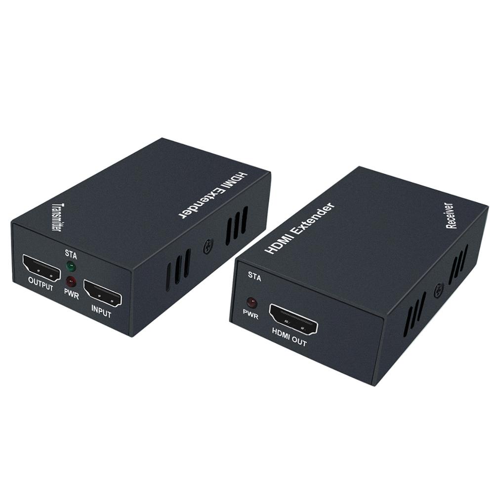 HDMI Extender, MISOTT 60 Meters HDMI Transmitter And Receiver Over Single Rj45 Cat5e 6 7 Ethernet Cable Hdmi To Rj45 Rj45 To Hdmi Supports 1080p 3d Hdcp Edid Up To 196ft 60m 1233177562