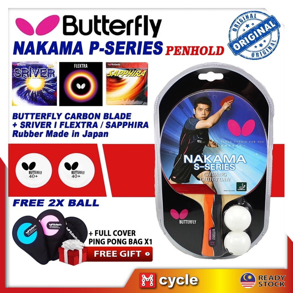 Butterfly Nakama S Series Handshake Tournament Carbon Ping Pong Blade ...