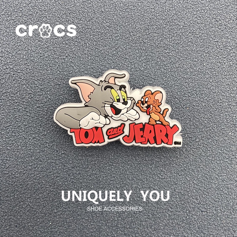 crocs jibbitz charms Tom and Jerry Cartoon Shoe Flower Buckle Upper