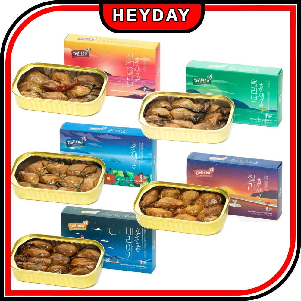 [Korean Oysters]Canned Smoked Oysters 85g x 3 cans/Chili Smoked Oysters