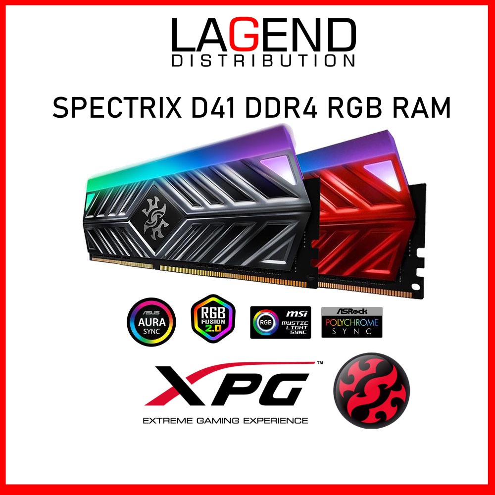 Adata RAM D41 XPG Spectrix D41 DDR4 RGB Gaming Ram | Shopee Malaysia