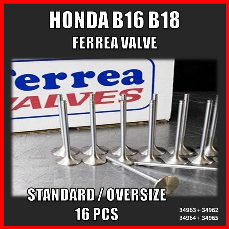Ferrea Acura/Honda B16A1/B17A1 28mm 5.45mm 102.5mm 25 Deg Flo Stock Super Alloy Exh Valve - Set of 8