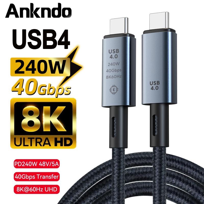 Ankndo Usb Usb C To Type C Cable Pd W K Hz G Usb C Cord For Thunderbolt Tb Mac