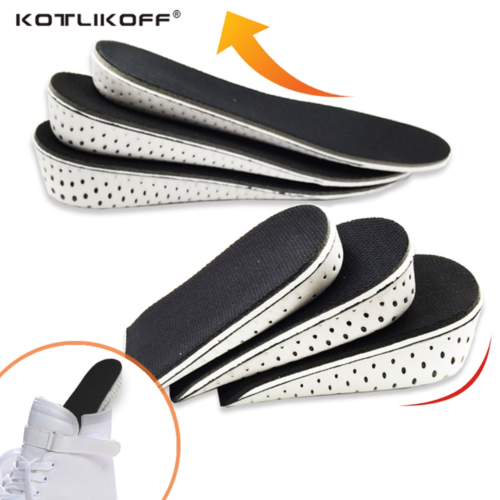 KOTLIKOFF Height increase Elevator insoles pads Memory Foam Heel Lift