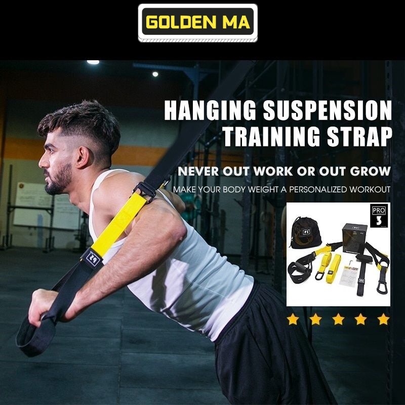 TRX P3 PRO Gym Suspension Straps Handles Exercise Bands Rope Training ...