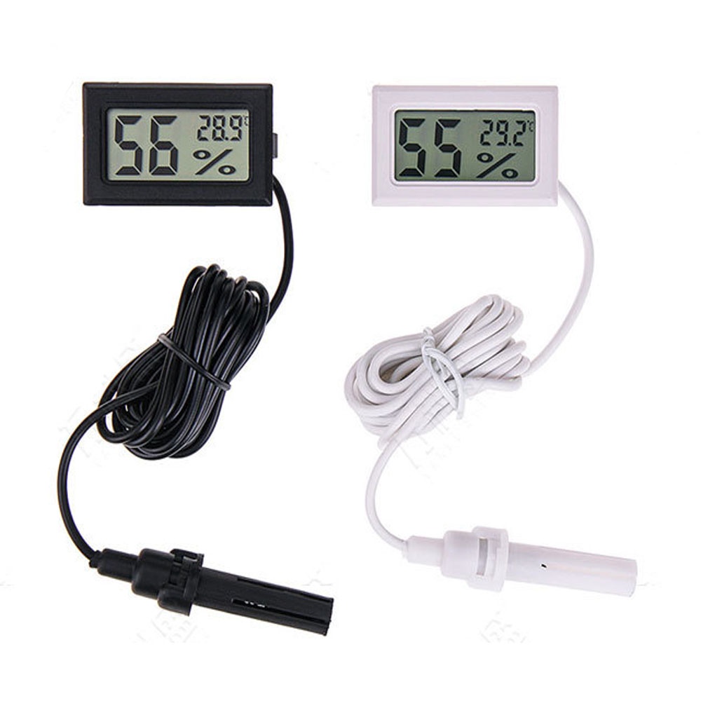 [Ready Stock] Embedded LCD Digital Temperature and Humidity Meter With Probe Free Get Battery ...