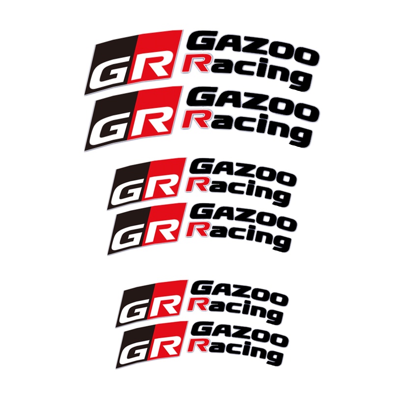 GR Toyota Gazoo Racing Decal Sticker – Pair – White Gloss – Oracal – Made In Canada