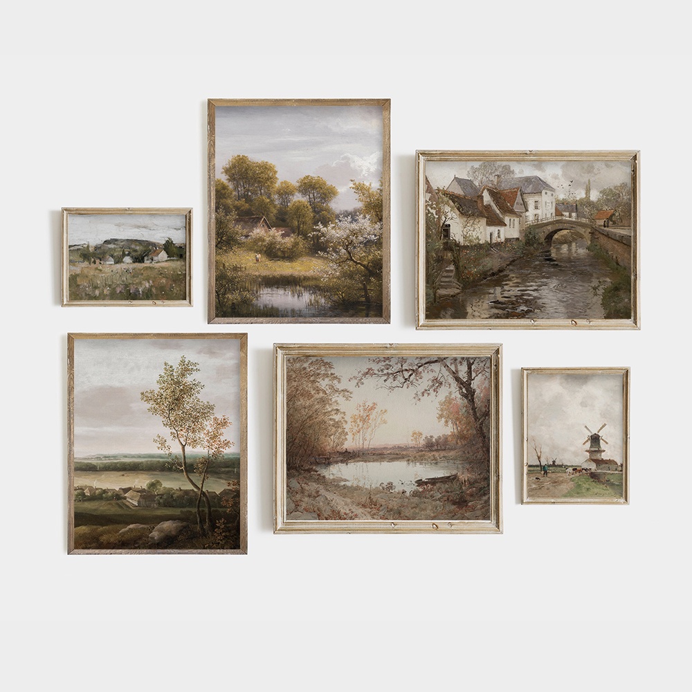 Vintage Gallery Wall Art Poster And Print French Country Landscape ...