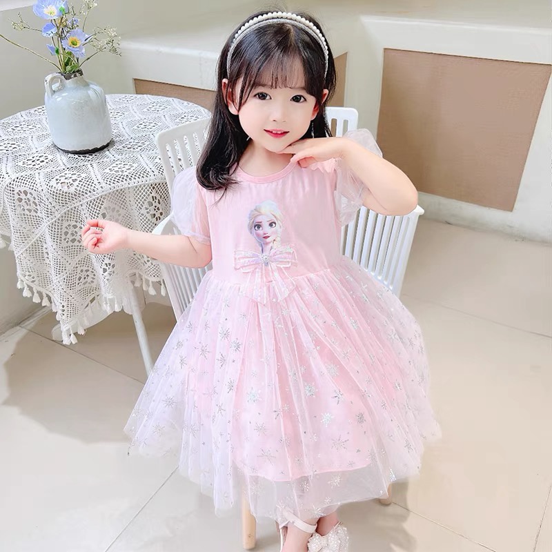 【PRINCESS KESLI】[1-7 Years] Dress Baby Girl Blue Frozen Princess Elsa ...