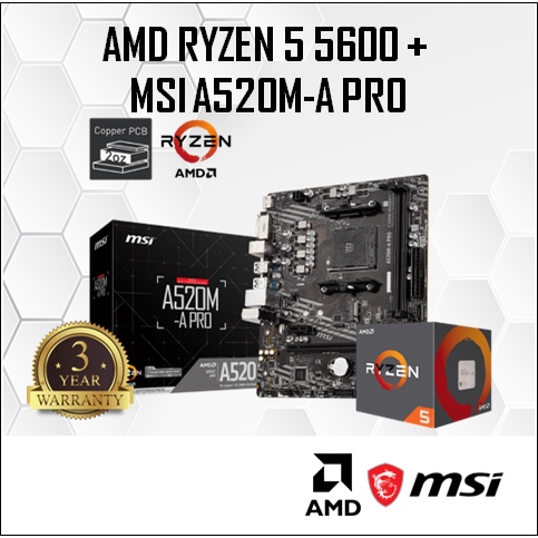 msi a520m a pro ryzen 7 5800x3d