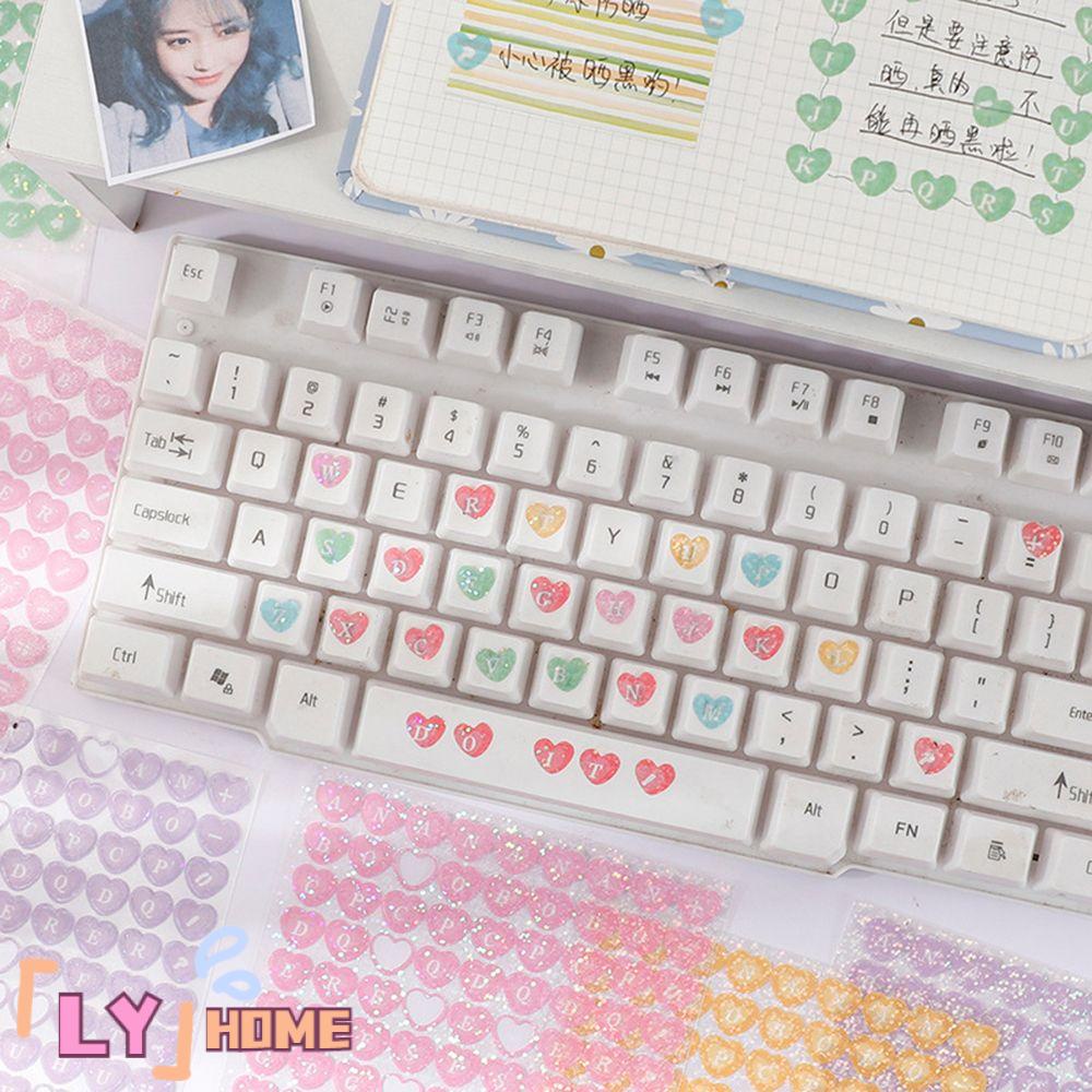 LYHOME Sticker Self Adhesive Keyboard Decoration DIY Laser Letter
