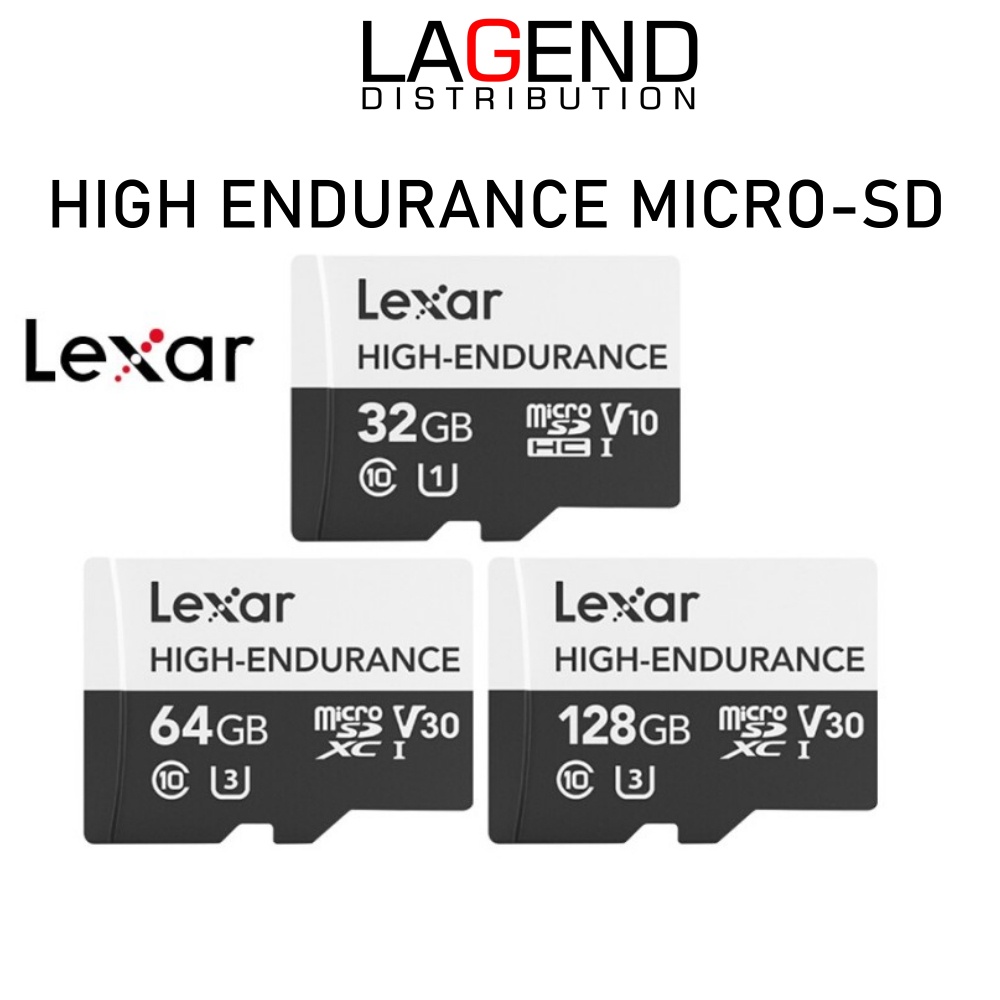 Lexar High Endurance MicroSD Card SDHC/SDXC UHSI Class 10 U1/U3