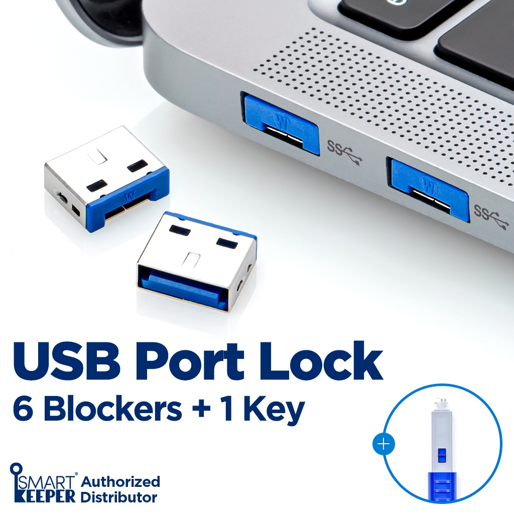 USB Port Lock 6 (6 x USB blocker + 1 Key) | Shopee Malaysia