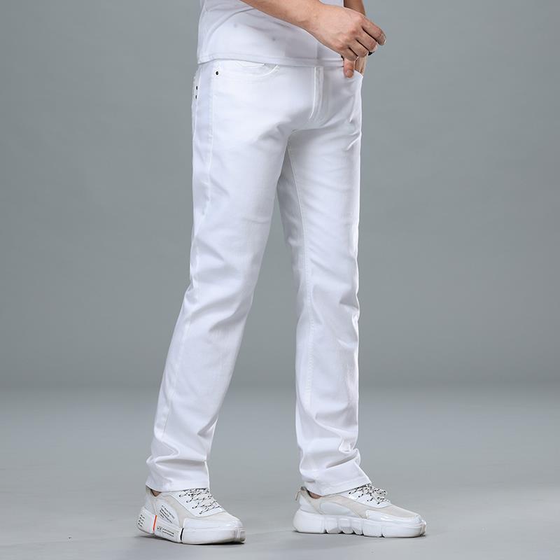 READY STOCK Cotton White Men's Long Pants Loose Straight Trousers
