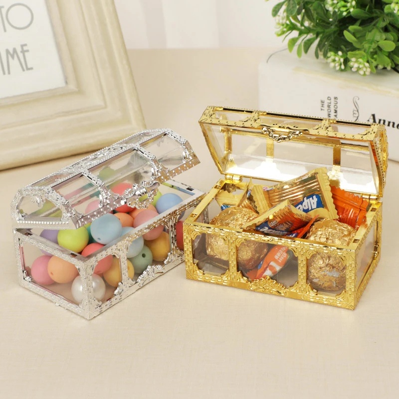 Retro Transparent Pirate Treasure Box/ Crystal Gem Jewelry Box Storage ...