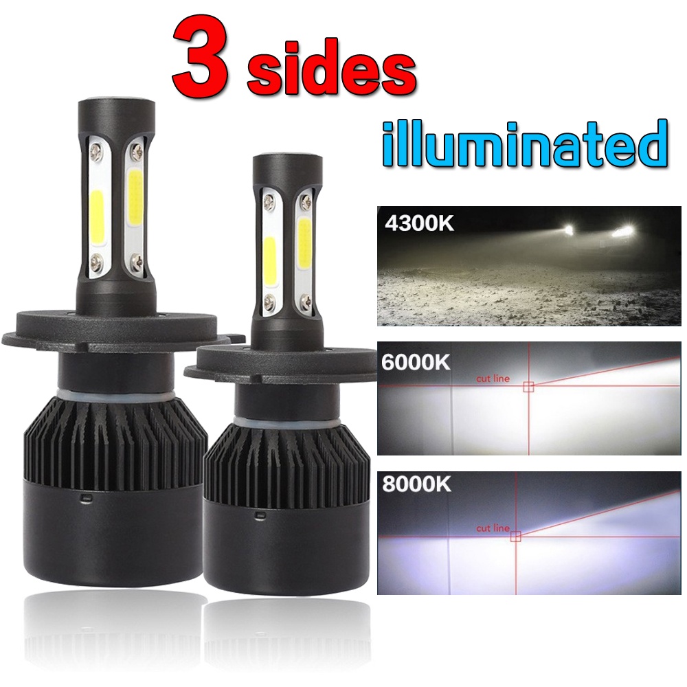 10000LM LED Headlight Plug and Play Auto car Motorcycle LED fog lamp H4 ...