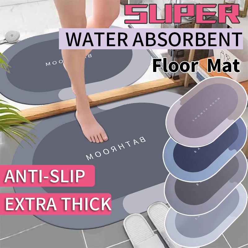 Super Absorbent Kitchen Floor Mat Diatom Mud Pad Anti-Slip Long Strip Carpet