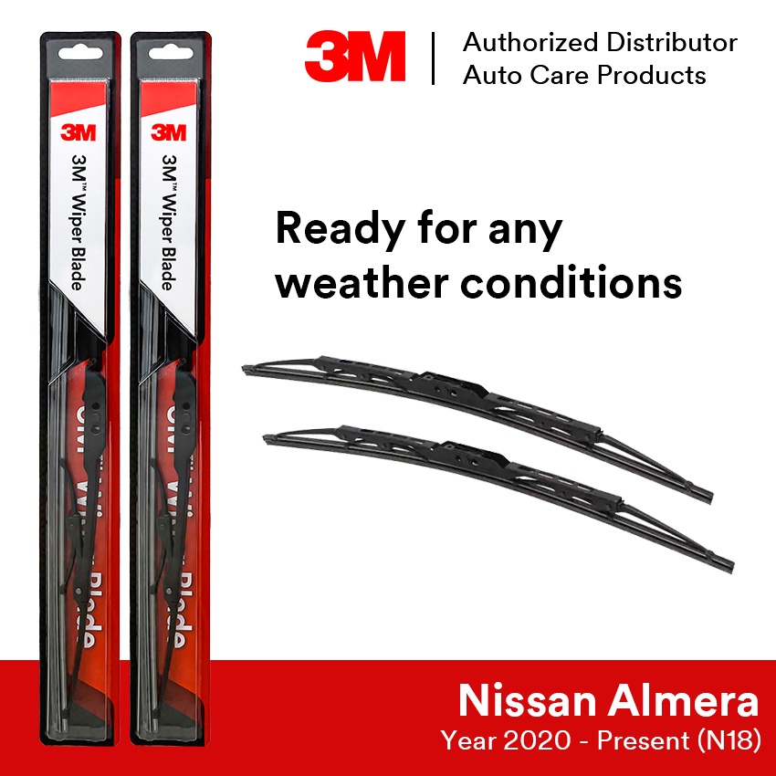 3M EasyClip Wiper Blade Set for Nissan Almera N18 (26"/14") Shopee