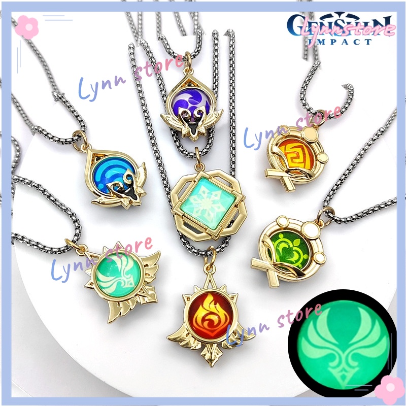 ''GENSHIN IMPACT''7 Elements Pendant Necklaces Mondstadt/Liyue/lnazuma