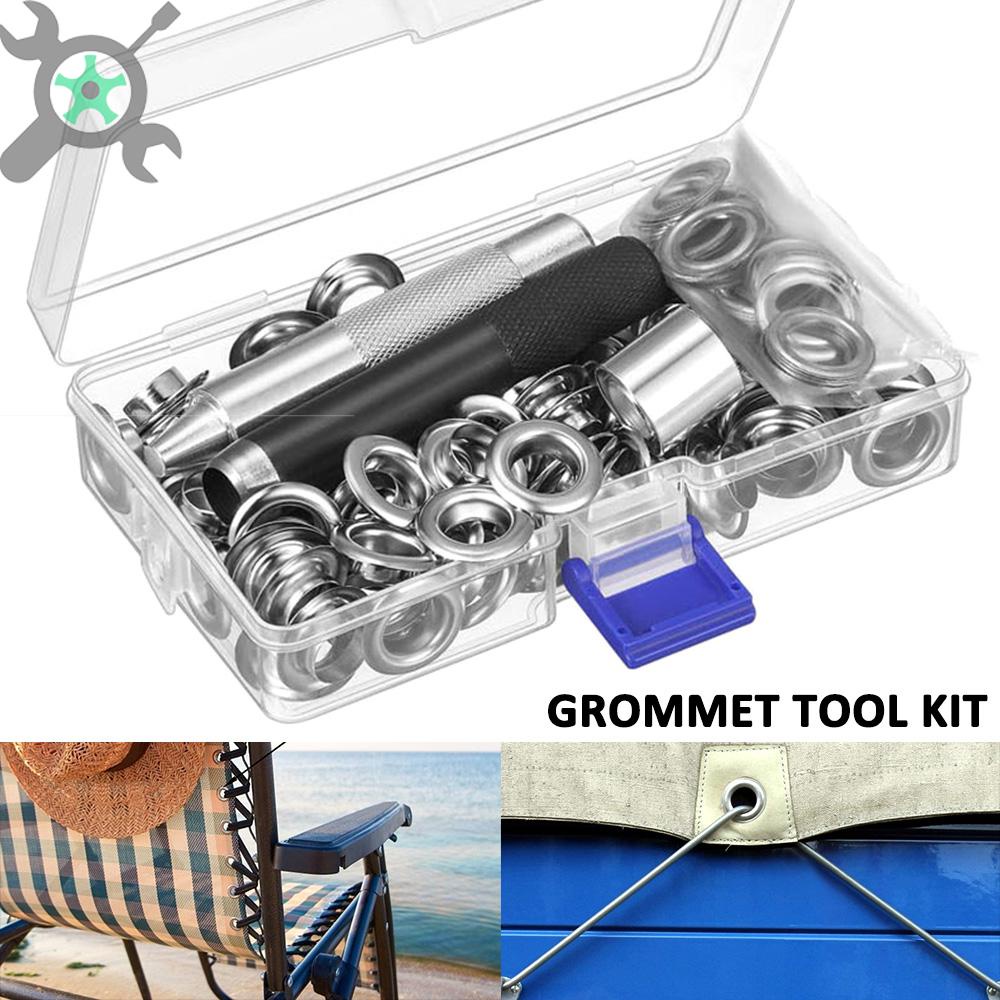 100 Sets Grommet Tool Kit Grommet Setting Tool 1/2 Inch Grommets
