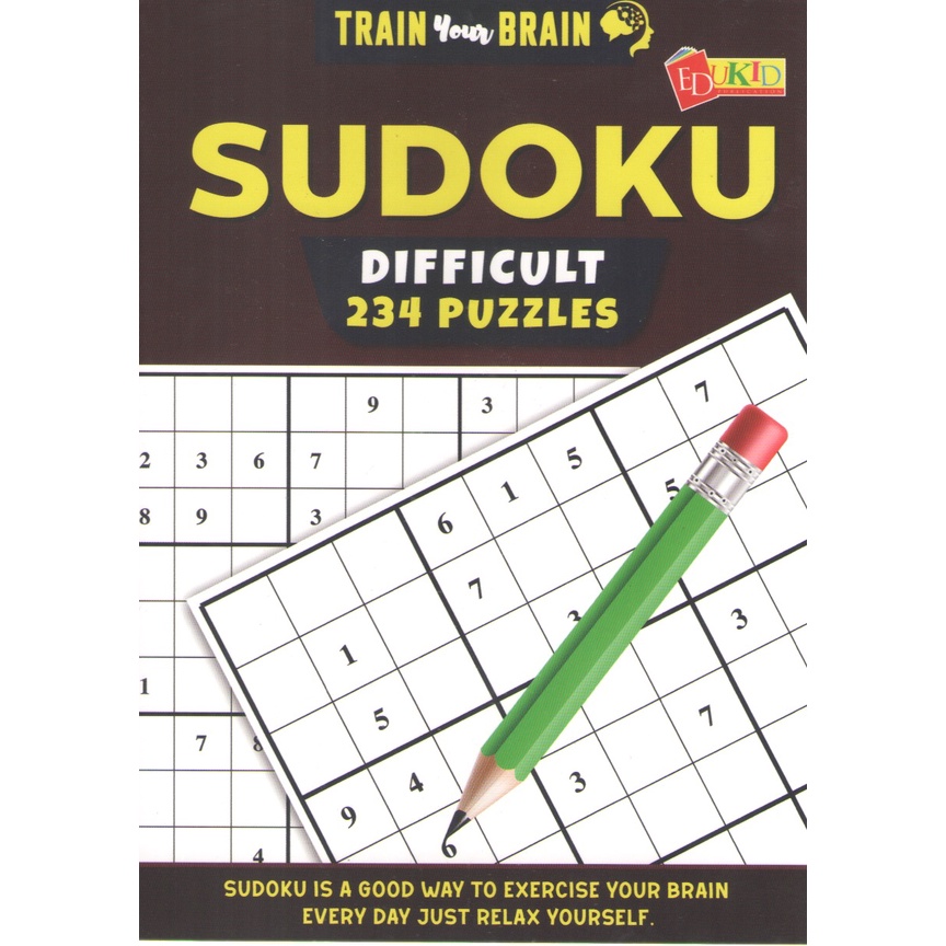 Edukid 2023 Train Your Brain Sudoku Difficult 234 Puzzles