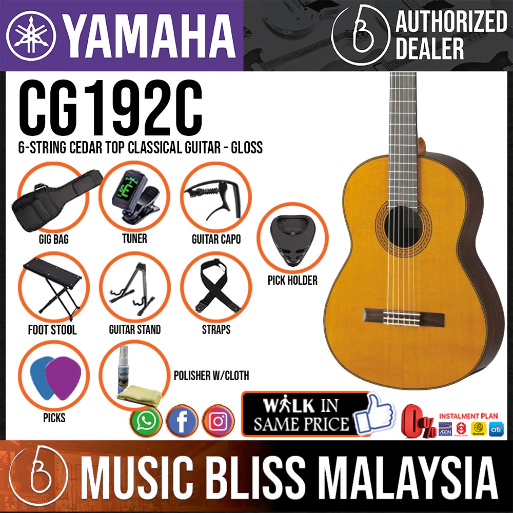 Yamaha CG192C Cedar Top Classical Guitar (CG-192C) | Shopee Malaysia