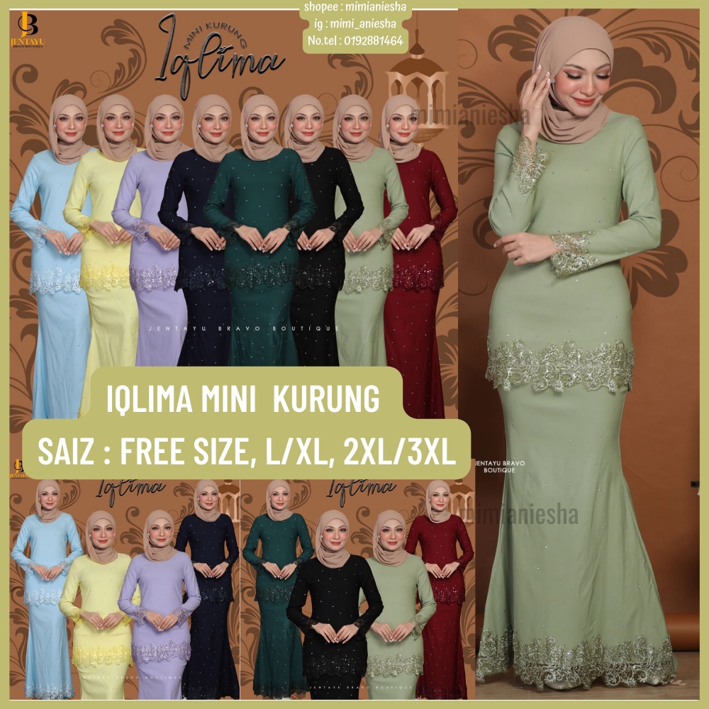 Kurung Moden Baju Raya 2023 Iqlima Mini Kurung Moden Kurung Lace Baju Konvokesyen Baju 0645