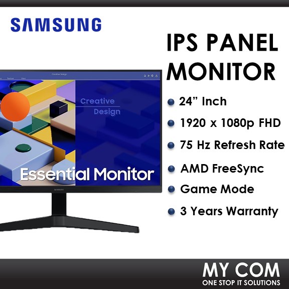 Samsung Ls24c310eaexxs 24 Fhd Ips 75hz Ips Freesync Borderless