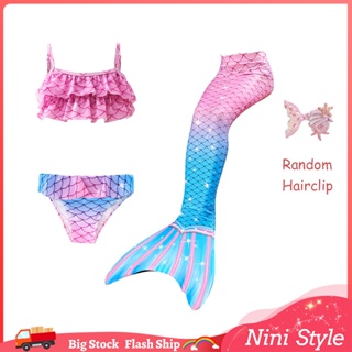 Baby Girl Mermaid Tail Swimsuit Swimming Pool Halloween Bikini Sets