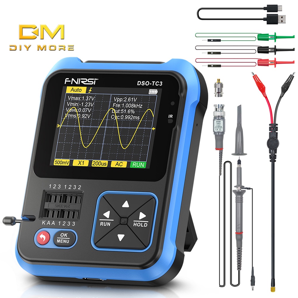 Diymore Fnirsi Digital Oscilloscope Dso Tc Transistor Tester Lcr Meter Three In One Portable