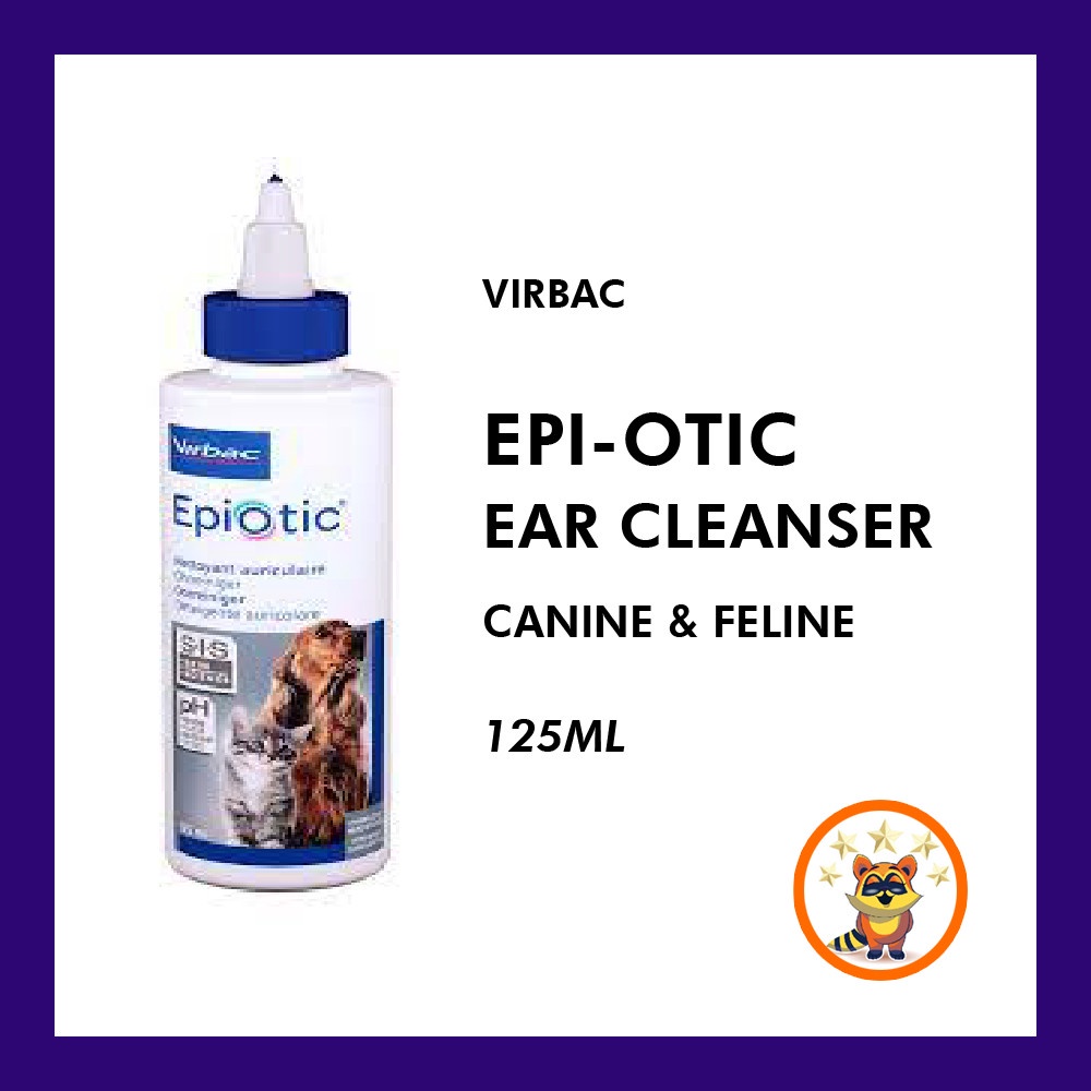 Virbac EPI-OTIC Ear Cleaner Canine Dog & Feline Cat Kucing 125ML ...