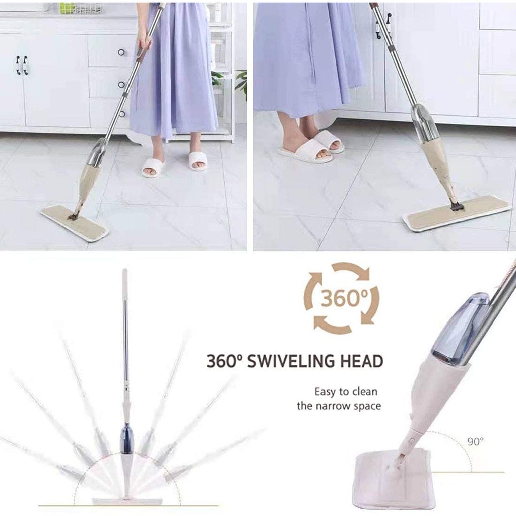Mop Viral Mop Paling mudah Easy Spray Mop with Microfiber Pad Mop mop