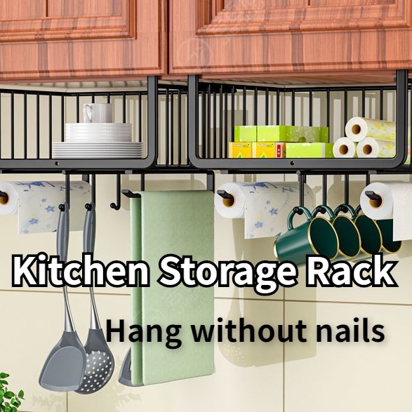 Kitchen Storage Rack Hanging Under The Hanging Rack