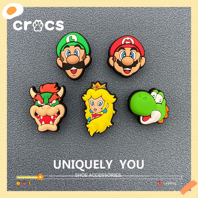 crocs jibbitz charms SUPER MARIO 5-PACK shoe buckle decorations DIY ...