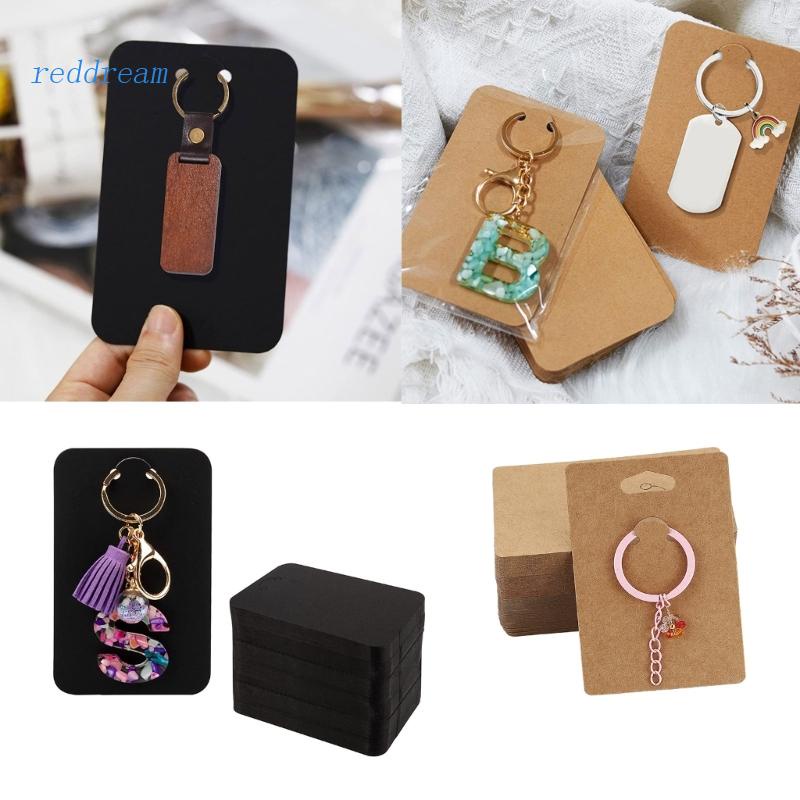 REDD 50pcs Keychain Display Cards Keychain Card Hold Cardboard for