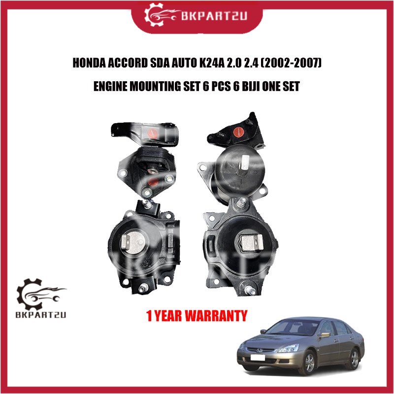 HONDA ACCORD SDA AUTO K24A 2.0 2.4 ENGINE MOUNTING SET 6 PCS 6 BIJI ONE