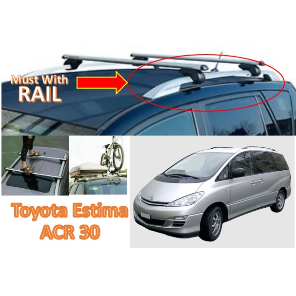 Toyota Estima ACR 30 Aluminium Roof carrier Cross Bar Roof Rack Bar ...