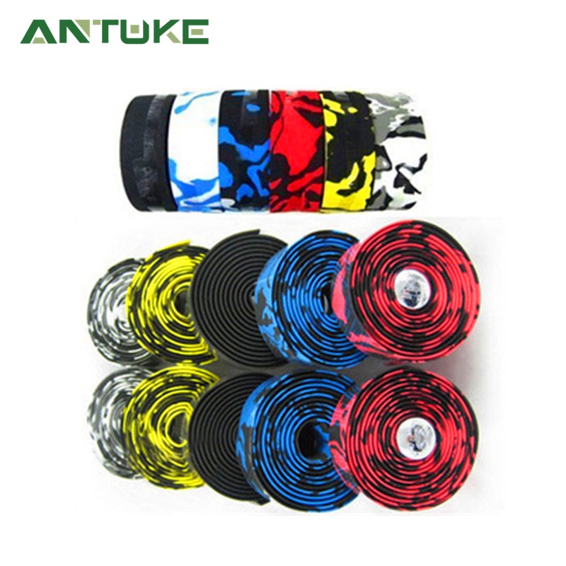 1 SET Road Bike Handlebar Tapes, Anti Slip Shock Absorbing Tape, Rubber