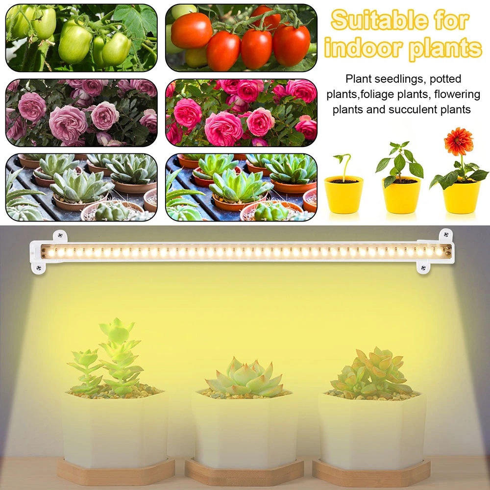 1-4pcs LED Grow Light Strips Full Spectrum Sunlight Led Bars for Plants ...