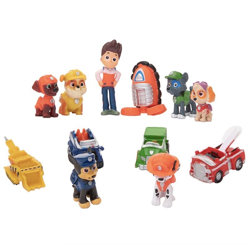 12pcs/set Anime Paw Patrol Rescue Dog Everest Figure Dolls Set Toys PVC ...