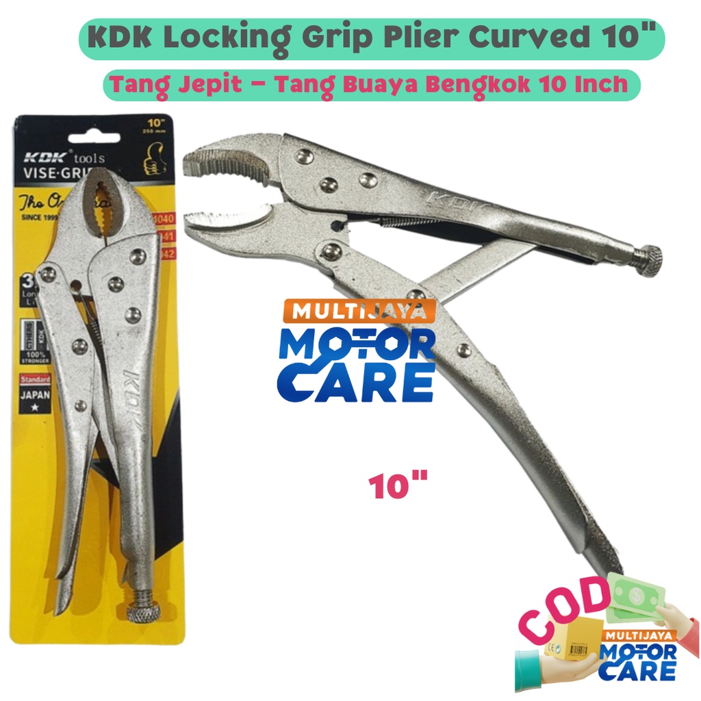 Kdk Crocodile Pliers 10 Inch Locking Grip Pliers Curved Pliers 10" Bent