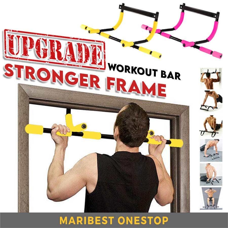 Upgrade Stronger Frame Pull Up Bar Door Pull Up Bar Doorway Gym Home Workout Equipment Shopee Malaysia