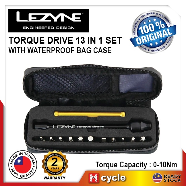 LEZYNE Torque Drive 13 in 1 Set Storage Bag Bicycle Bike Tool Set