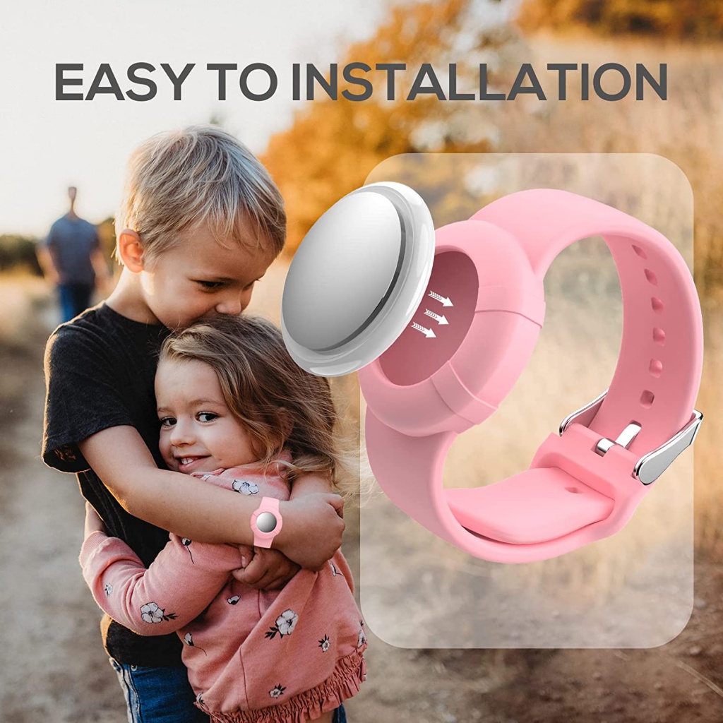 AirTag Bracelet for Kids, Soft Silicone AirTag Wristband Kids ...