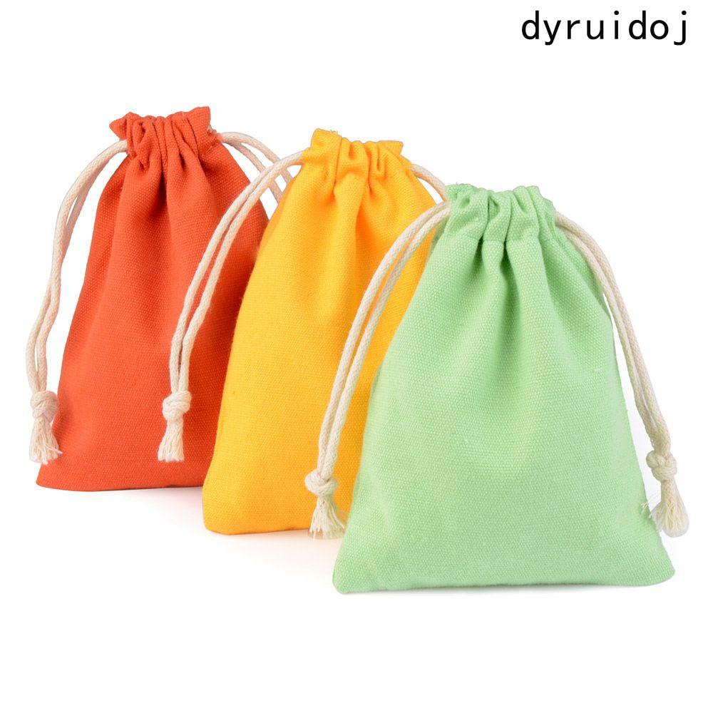 DYRUIDOJ Natural Cotton Bag Portable Candy Sundries Cotton Pouch