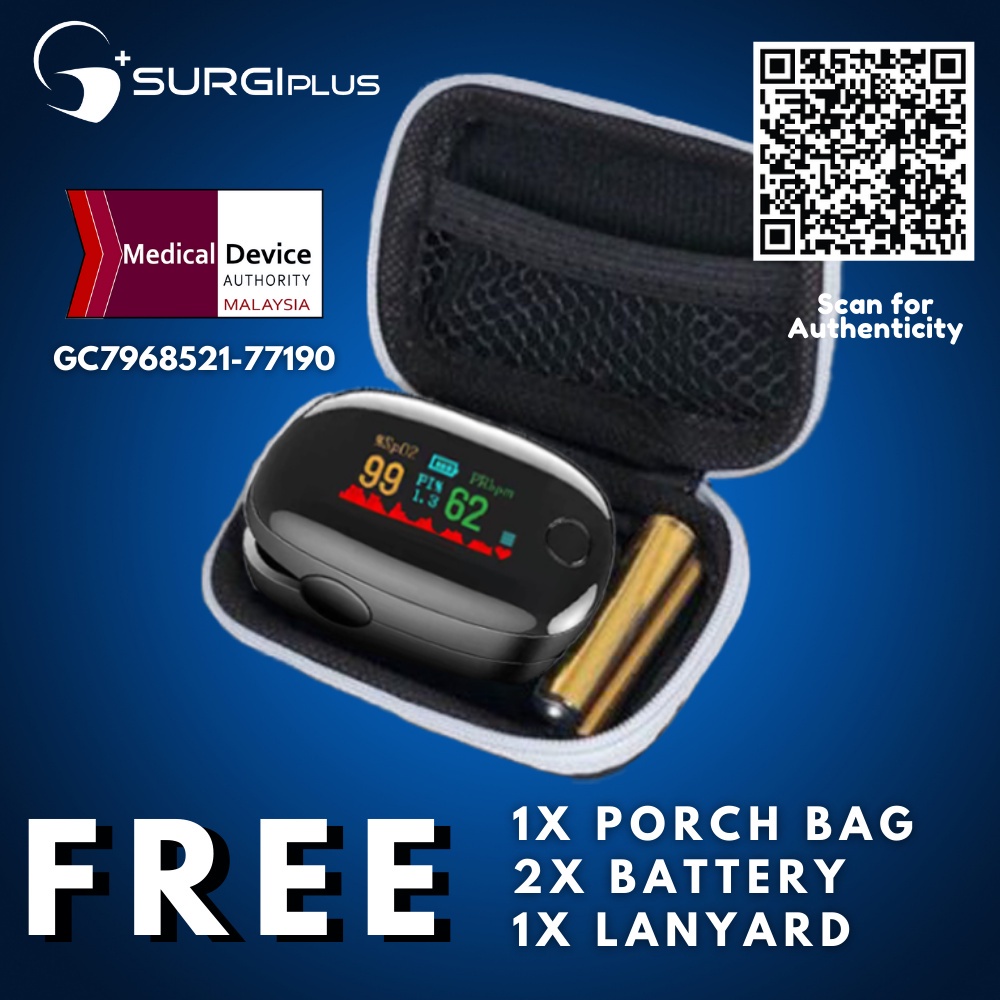SURGIPLUS Oximeter Original M70C MDA KKM Approved For Adult Kids