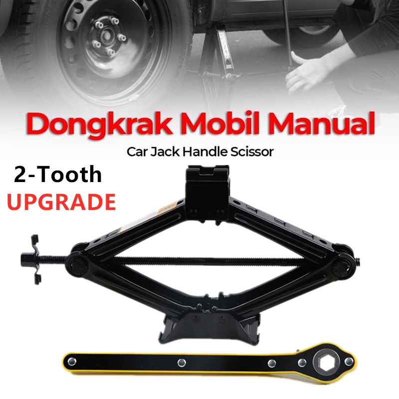 Manual Scissor Double Tooth Car Jack Lifting Car Jack Handle Lift Tyre