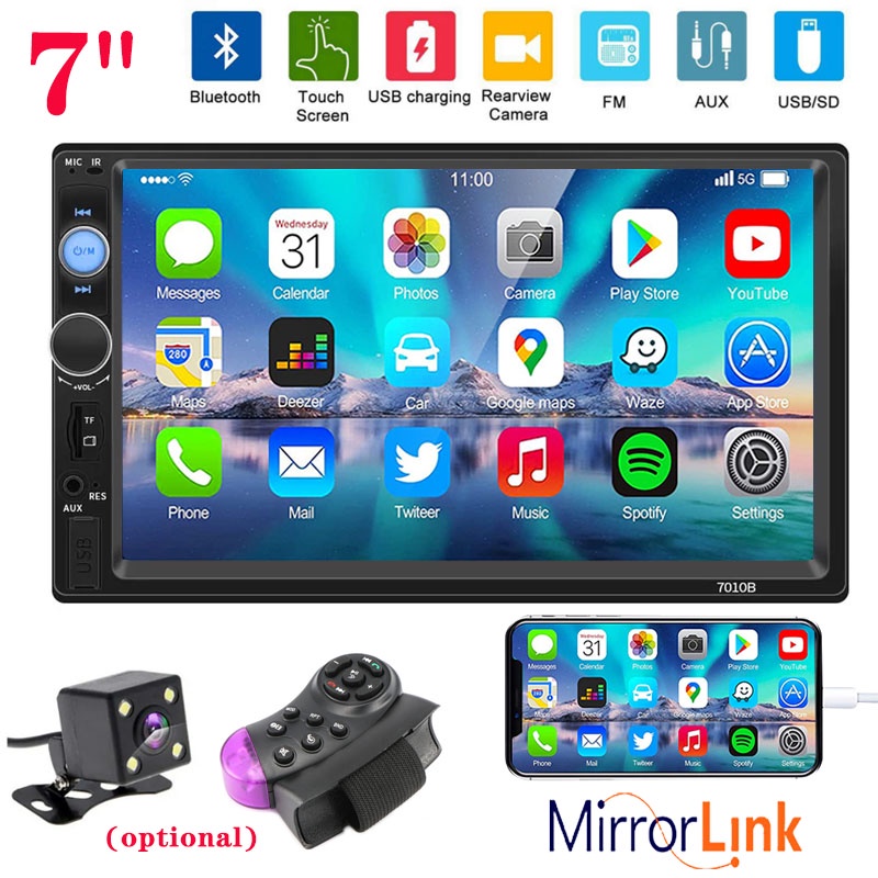 Universal Double 2 Din 7" Car Stereo Radio With Bluetooth HD Touch ...