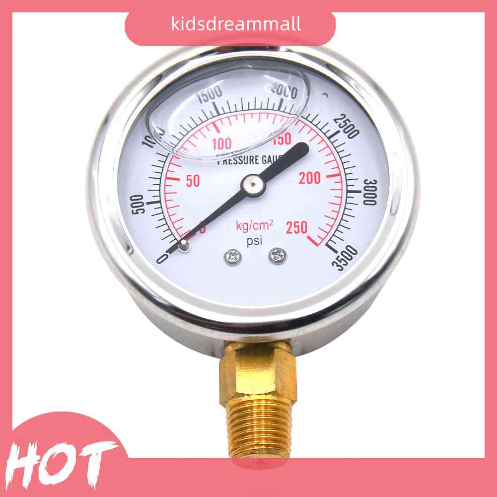 Hydraulic Fluid Pressure Gauge Tester Meter 03500PSI US Thread Manometer Shopee Malaysia
