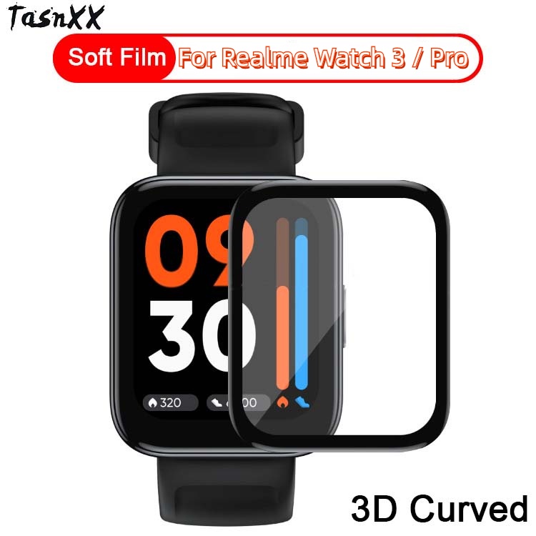 For Realme Watch 3 Pro SmartWatch 3D Curved Soft Flexible Film Ultra Clear Slim Plating Screen Protector Not Tempered Glass Shopee Malaysia